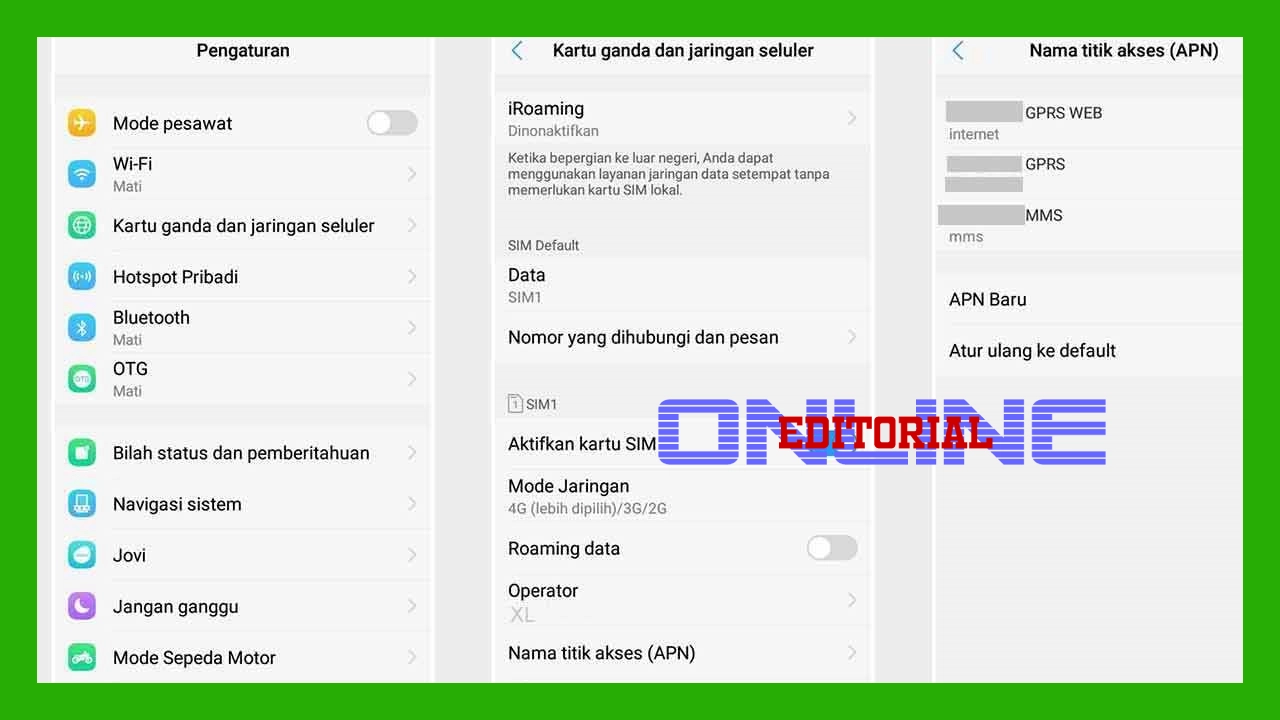 Editor Online|Cara Setting APN XL 4G Stabil Tercepat di Android dan iPhone