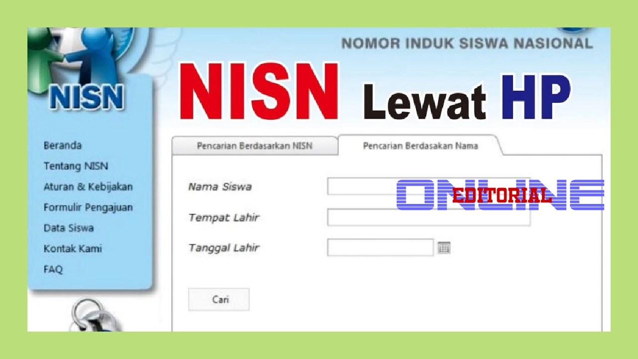 Editor Online|Cara (Mudah) Cek NISN Siswa Online Berdasarkan Nama