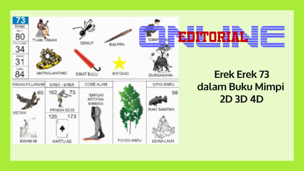 Editor Online|Erek Erek 73 Bergambar Dalam Buku Mimpi 2D 3D 4D