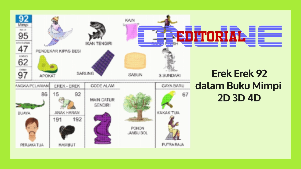 Editor Online|Erek Erek 92 Bergambar Dalam Buku Mimpi 2D 3D 4D